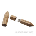 Hadiah USB Flash Drive Pensil Kayu 32GB